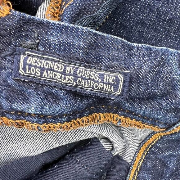 Pre-Loved Guess Women Denim Skinny Blue Jeans Cotton Straight Leg Pants US 26 - Picture 10 of 16